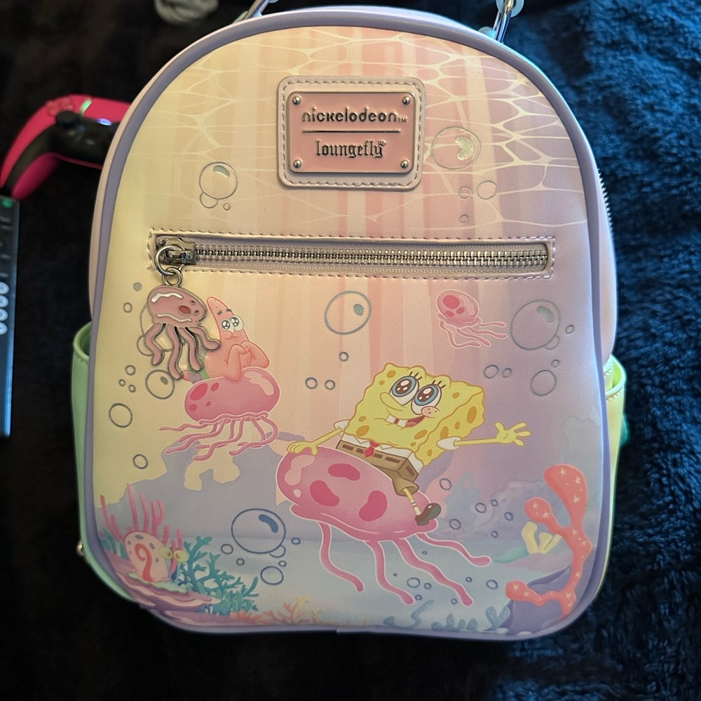 Loungefly spongebob catching jelly fish
